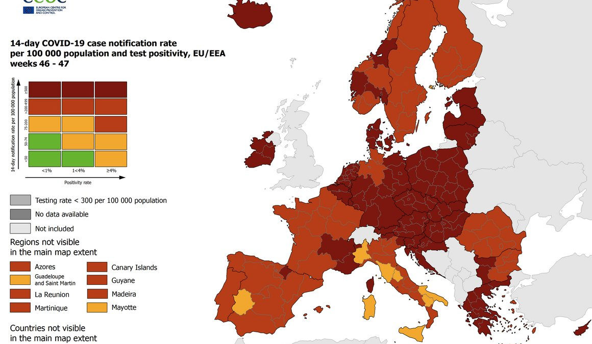 Objavljena nova korona-karta EU: Loše vijesti za Italiju